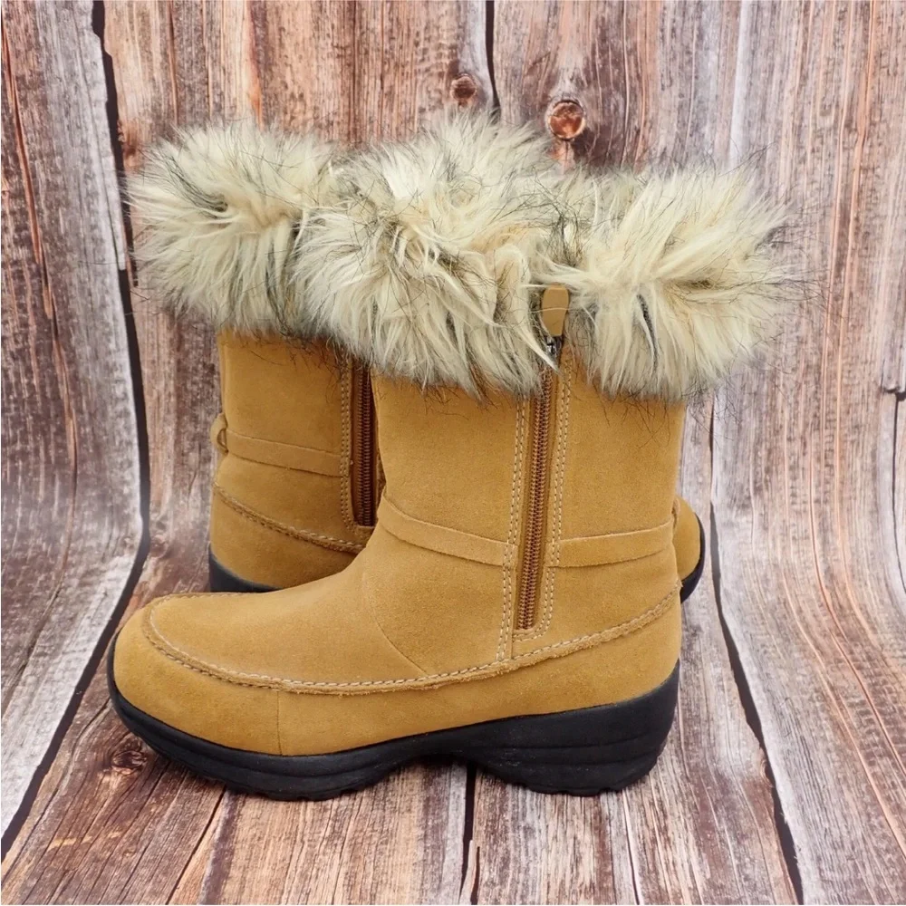 Sorel Northern Lite Tall Suede Boots Women’s Size 7 Brown Side Zip Snow Winter